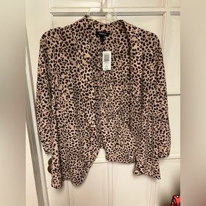 Torrid Leopard Drape Front Blazer-NWT 3x
